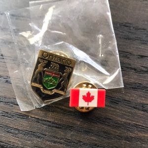 Ontario Canada pins set of two